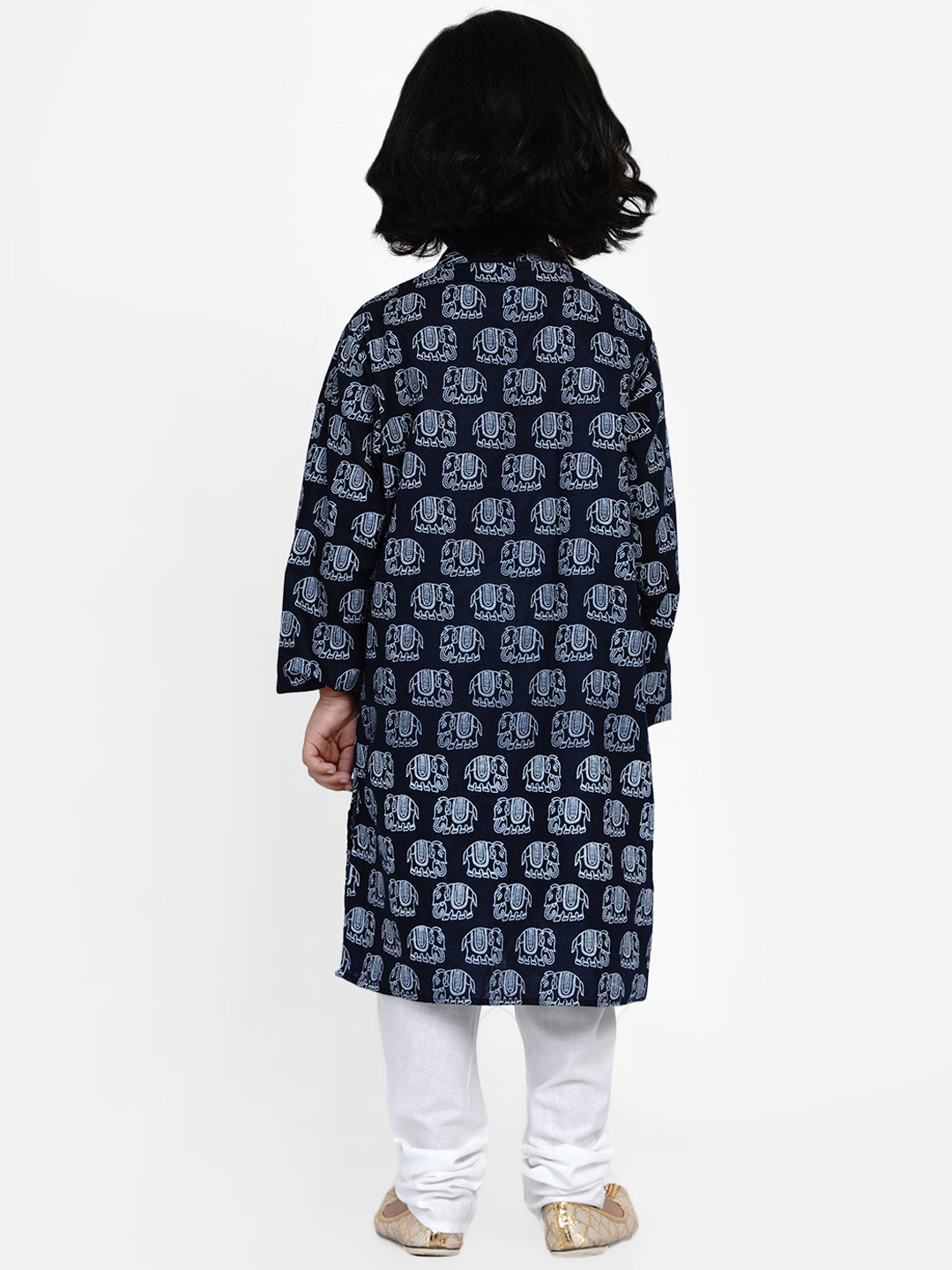 Bittu By Bhama Boys Blue Ethnic Printed Kurta with Pyjamas