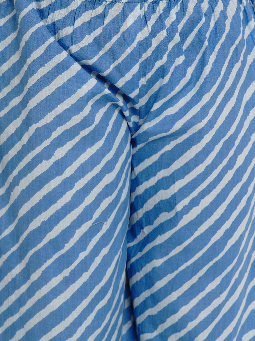 Bitiya By Bhama Blue Bandhej Kurta With Palazzos