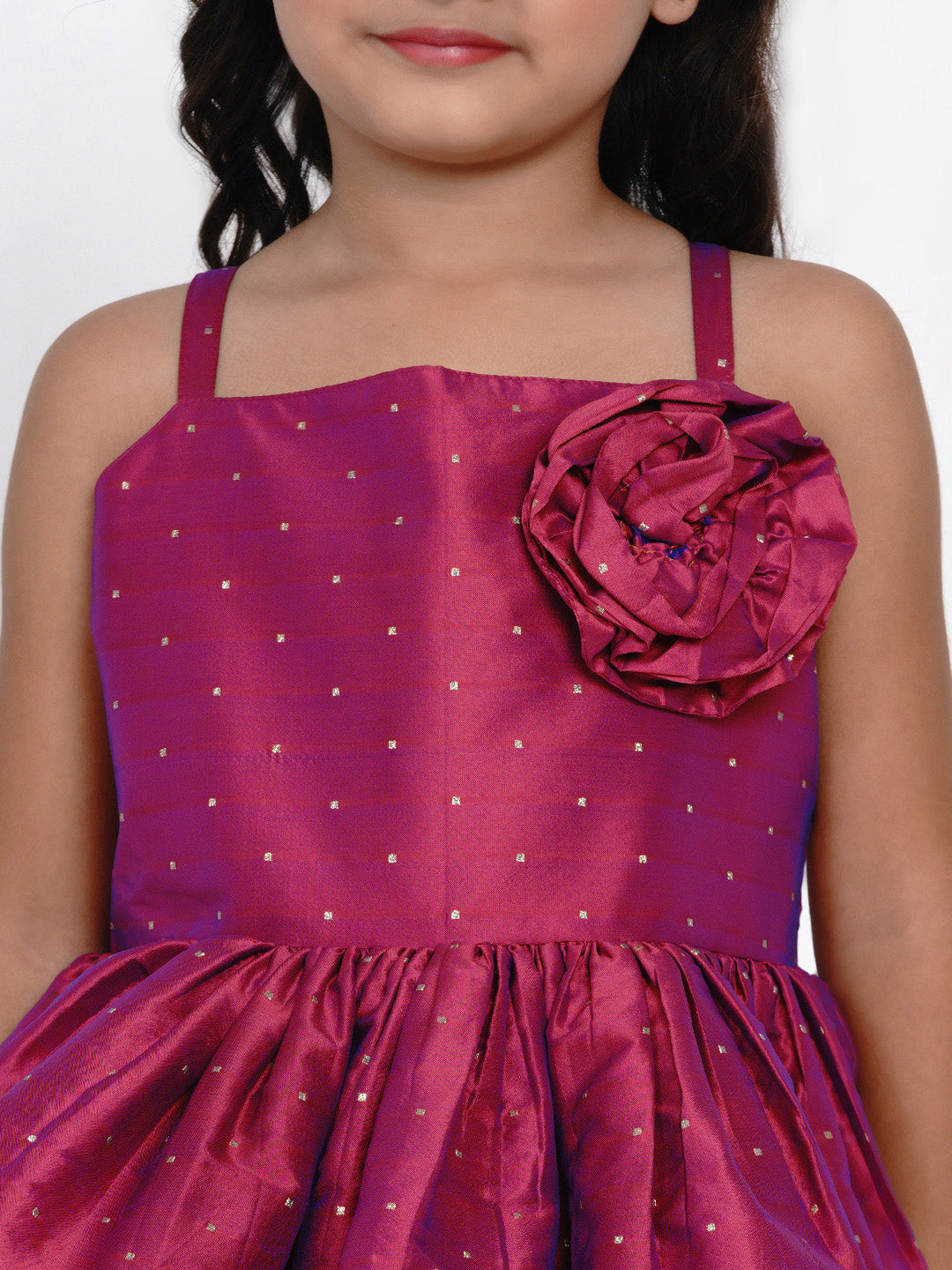 Bitiya by Bhama Fuchsia Jacquard Midi Dress