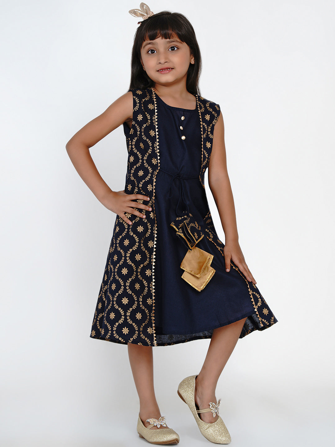 Bitiiya By Bhama Navy Blue Ethnic Wear Dress