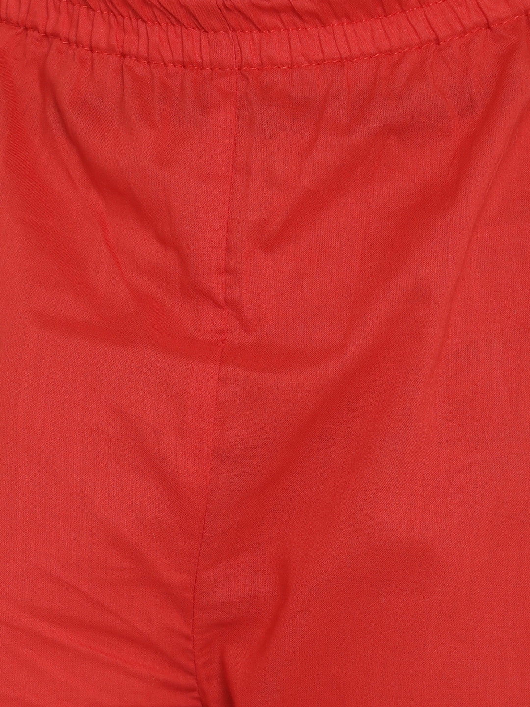 Bitiya By Bhama Girls Yellow & Red Embroidered Kurta With Trousers & Dupatta