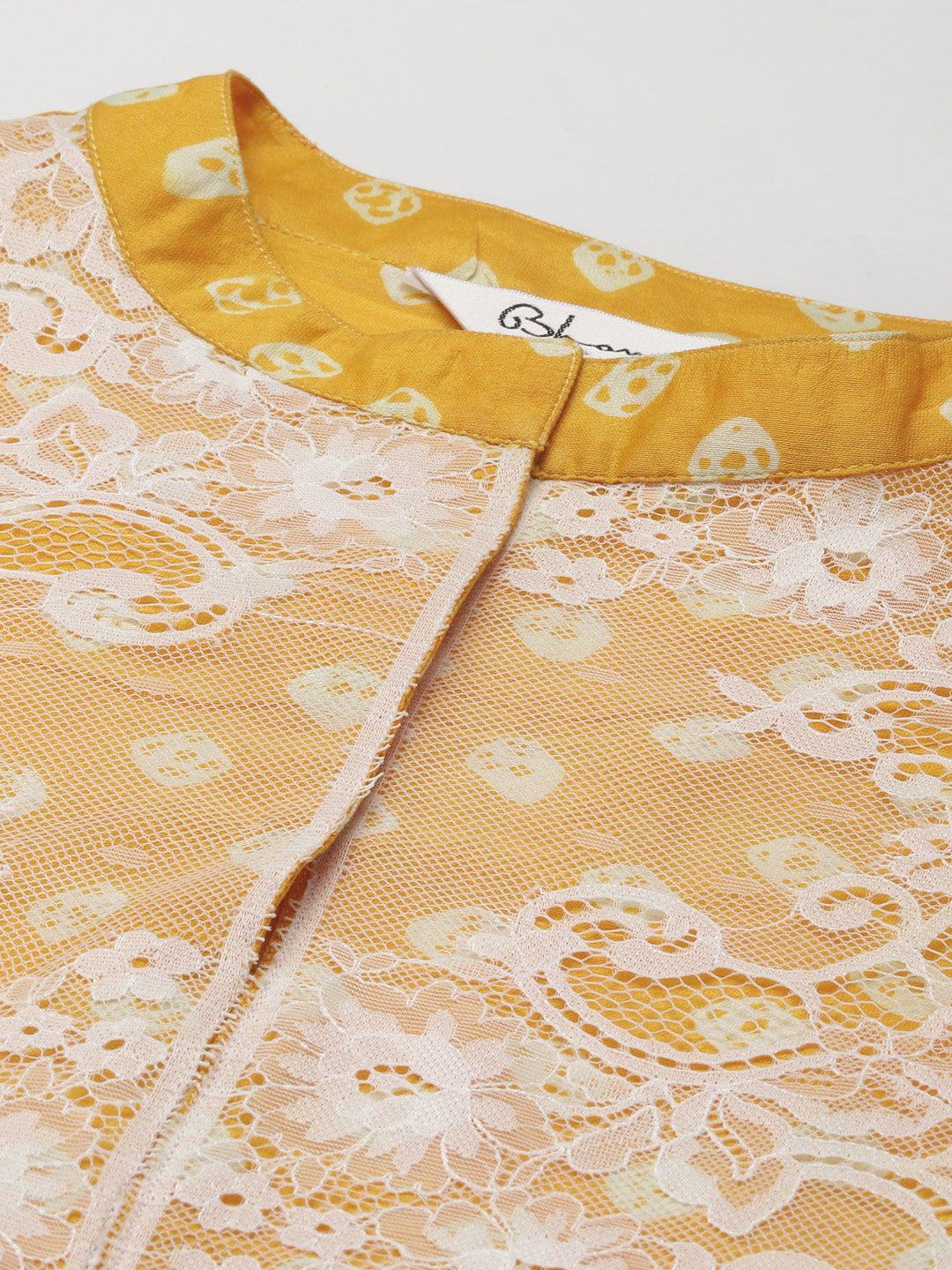 Yellow Bandhani Printed Kurta with Palazzos