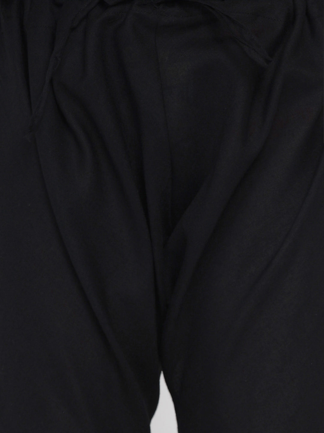Boys Black Layered Kurta with Pyjamas