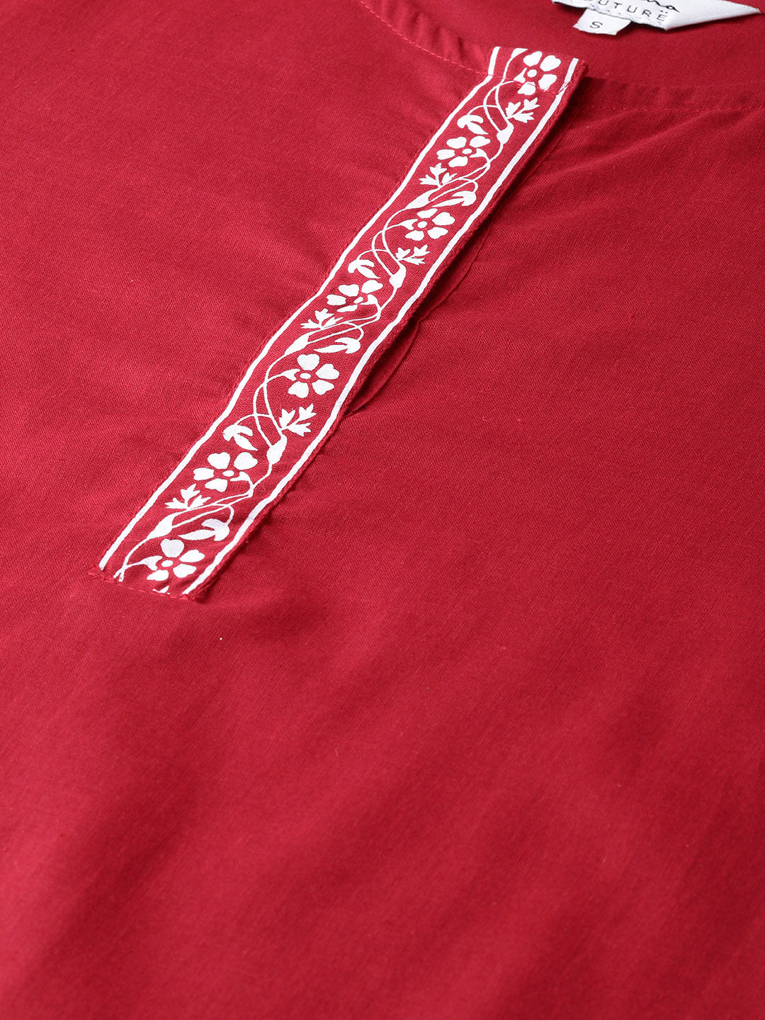 Bhama Couture Straight Maroon Bell Sleeved Tunic