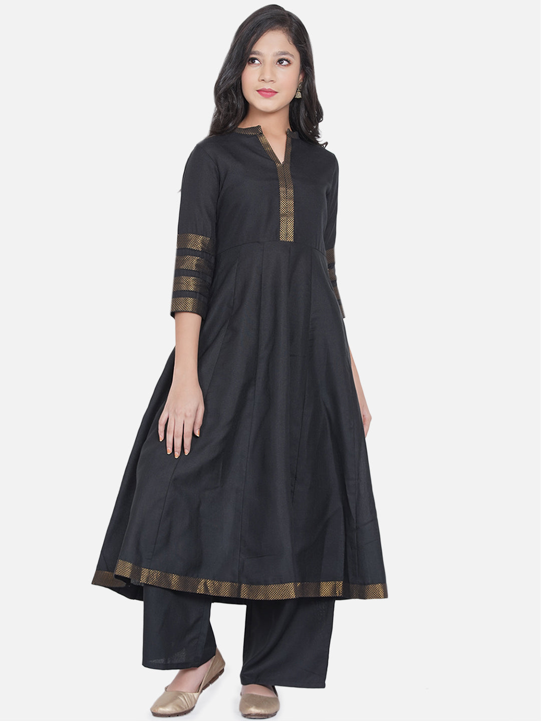 Bitiya By Bhama Black Anarkali Kurta Set