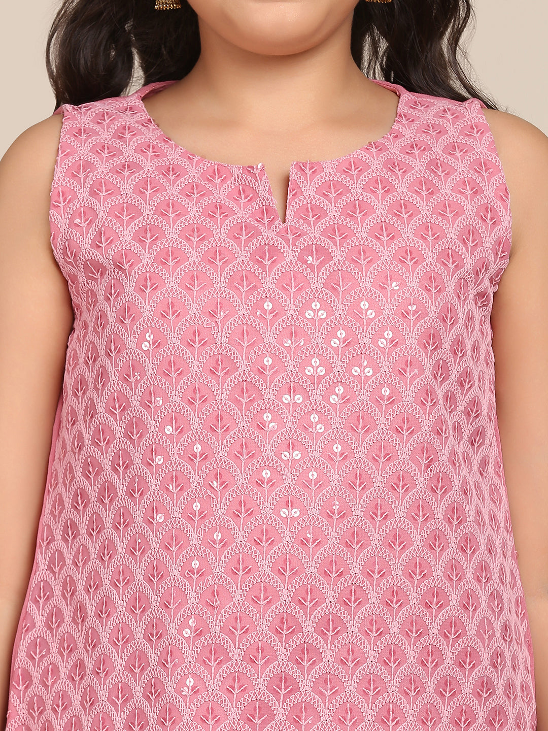Bitiya By Bhama Pink Kurta And Sharara Set With Dupatta