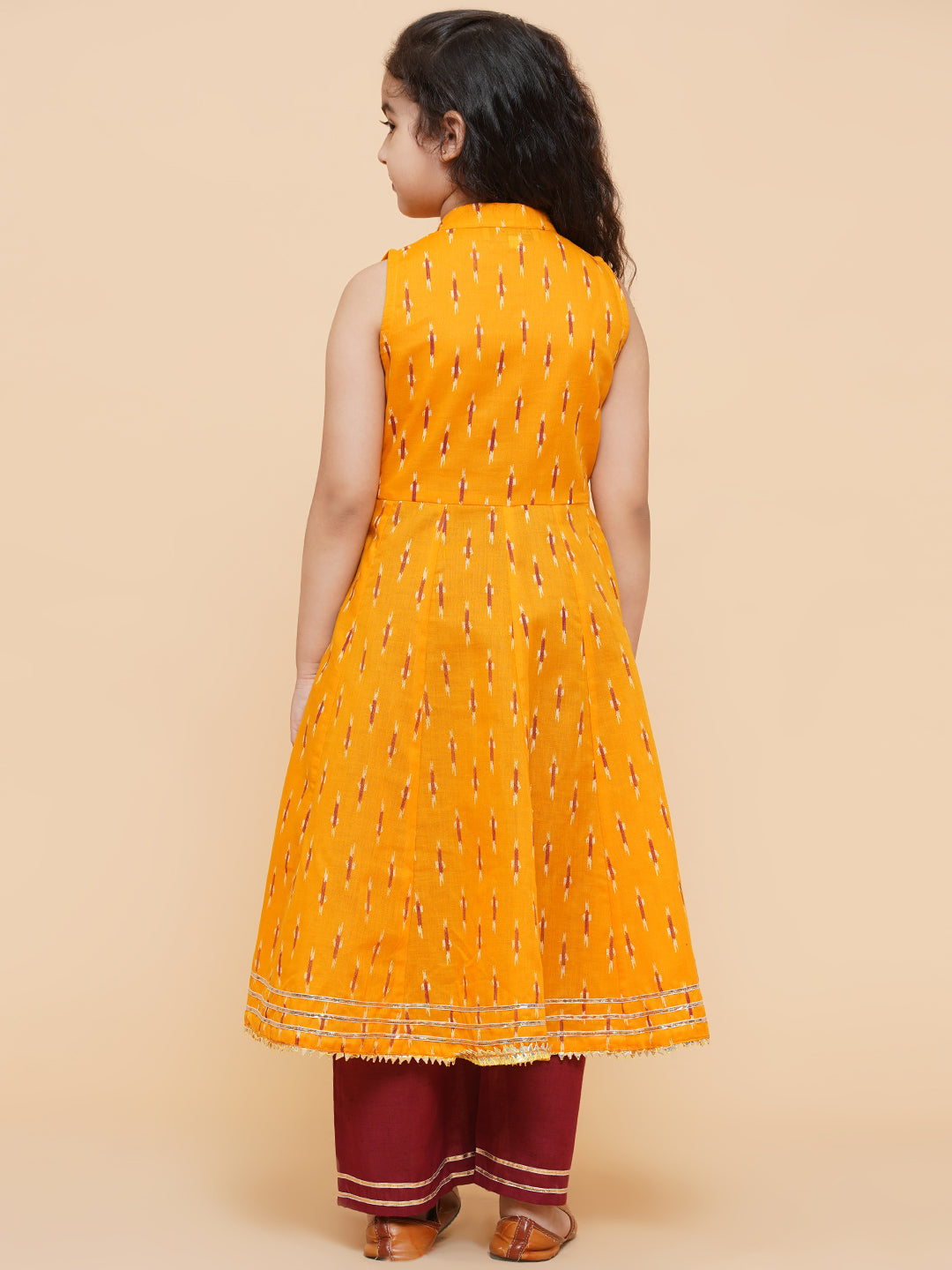 Bitiya By Bhama Mustard Coloured Anarkali Kurta With Palazzos