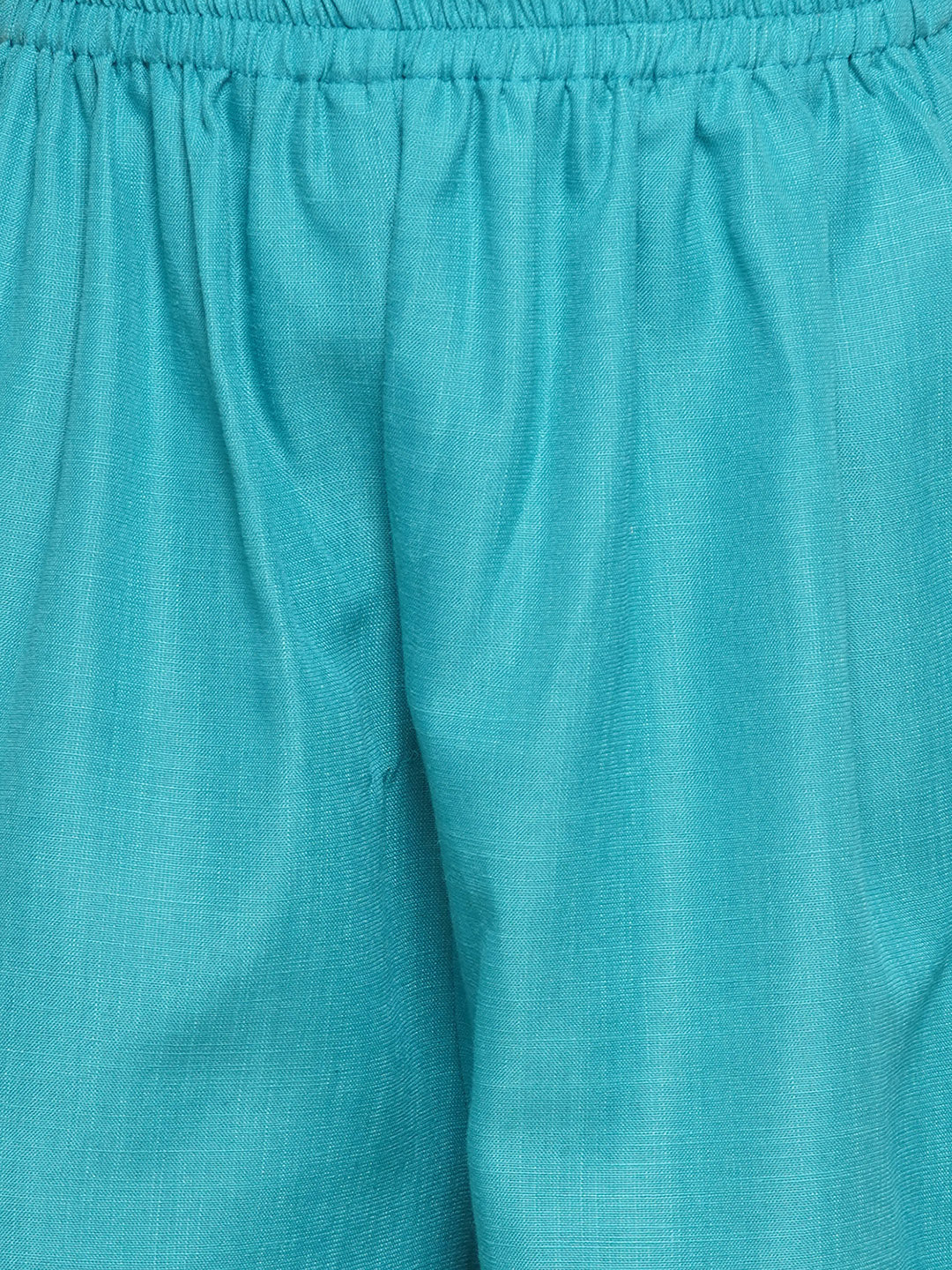 Bitiya by Bhama Girls Sea Green Angrakha Kurta With Palazzos
