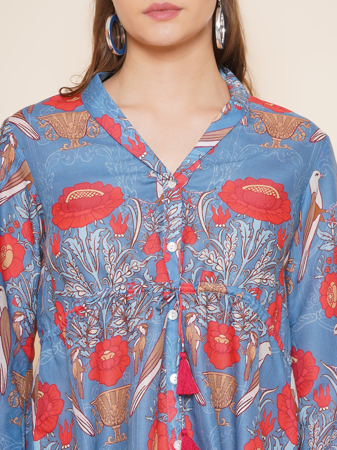 Bhama Couture Blue Printed Top