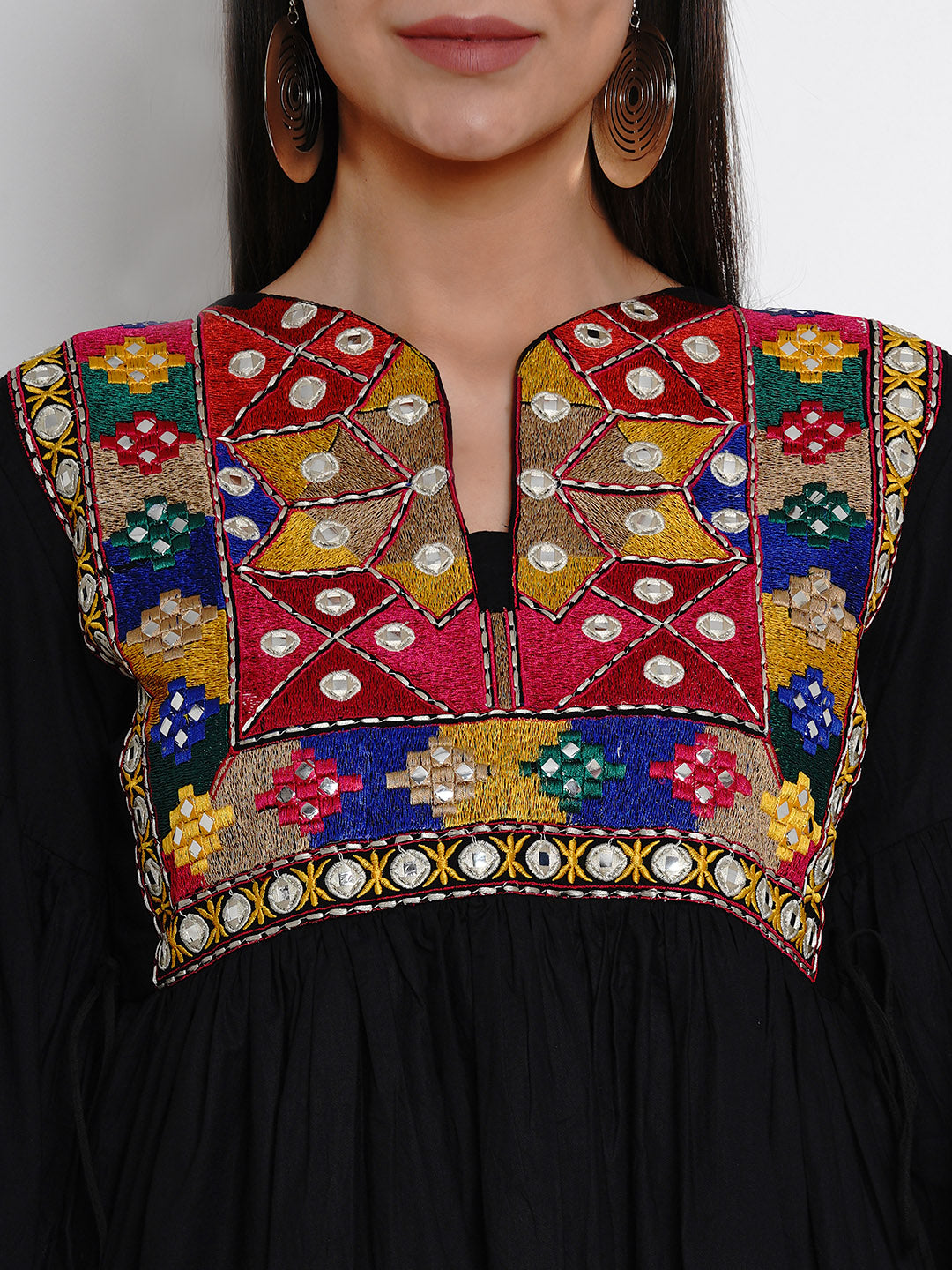 Bhama Couture Black Embroidered Tunic