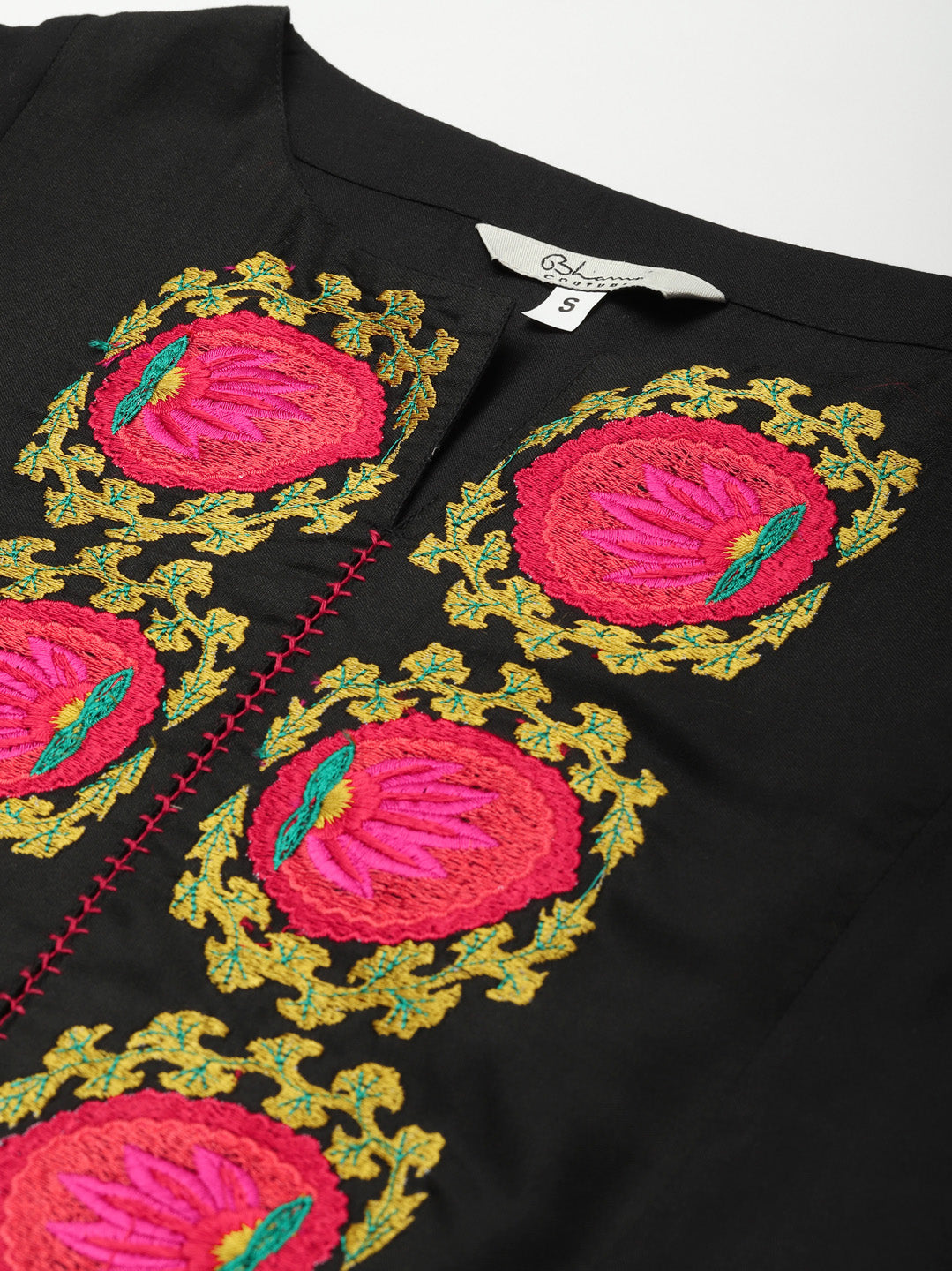 Bhama Couture Black Embroidered Tunic