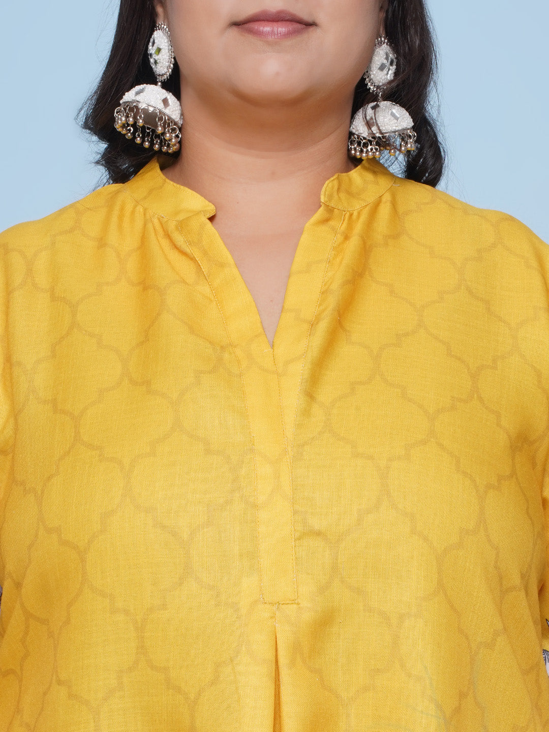 Mustered Color Printed kurta with Pants