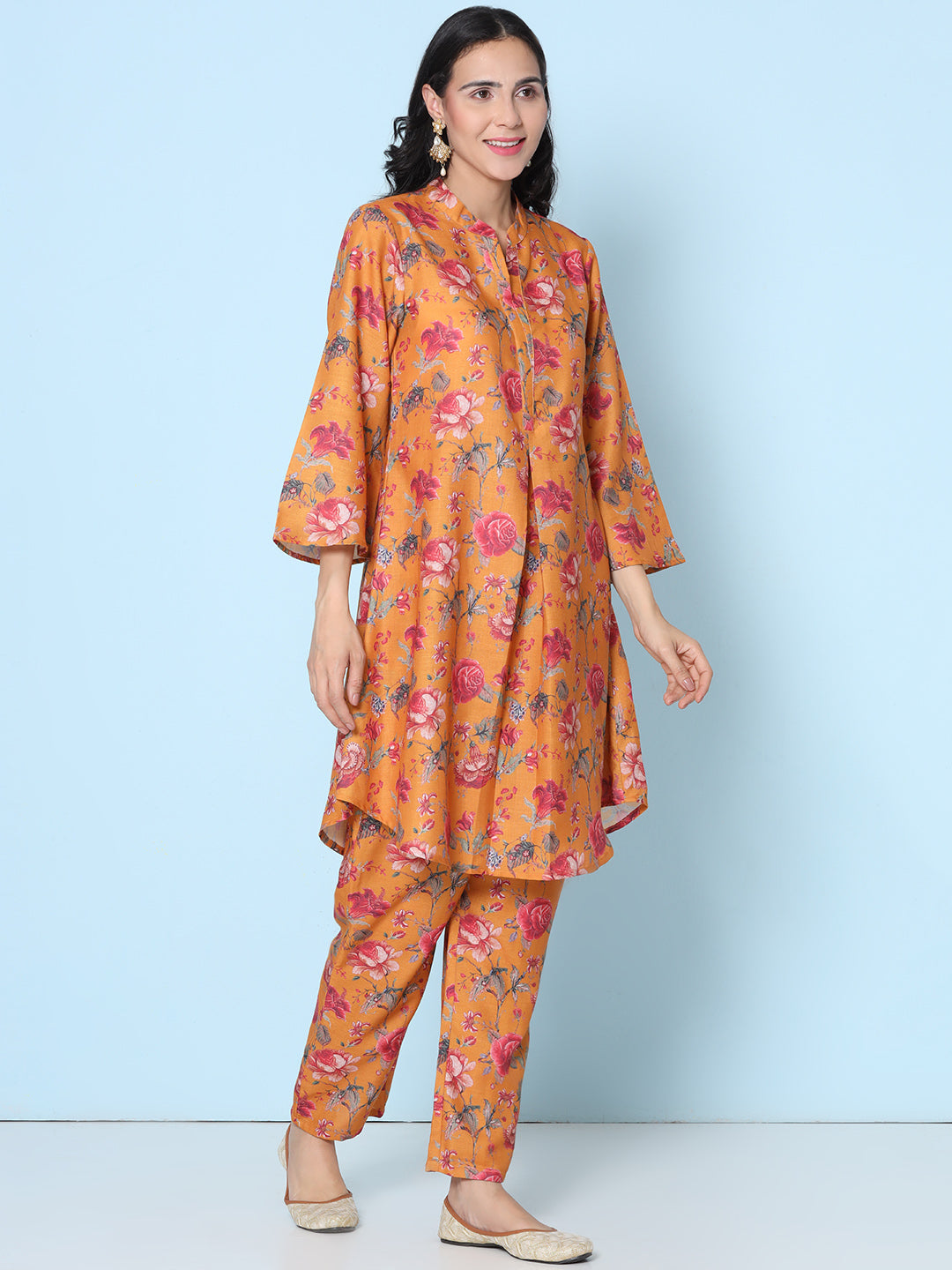 Mustard Floral Printed Co-ords Set