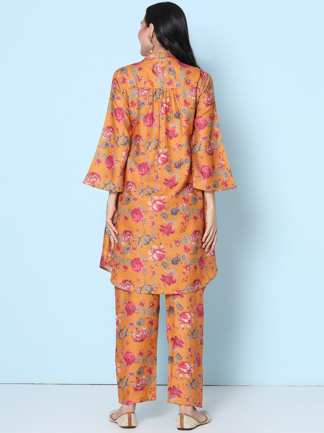 Mustard Floral Printed Co-ords Set