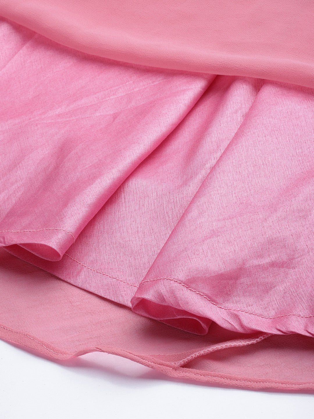 Bhama Couture Onion Pink Geogette Sequence Embellished Maxi Dress
