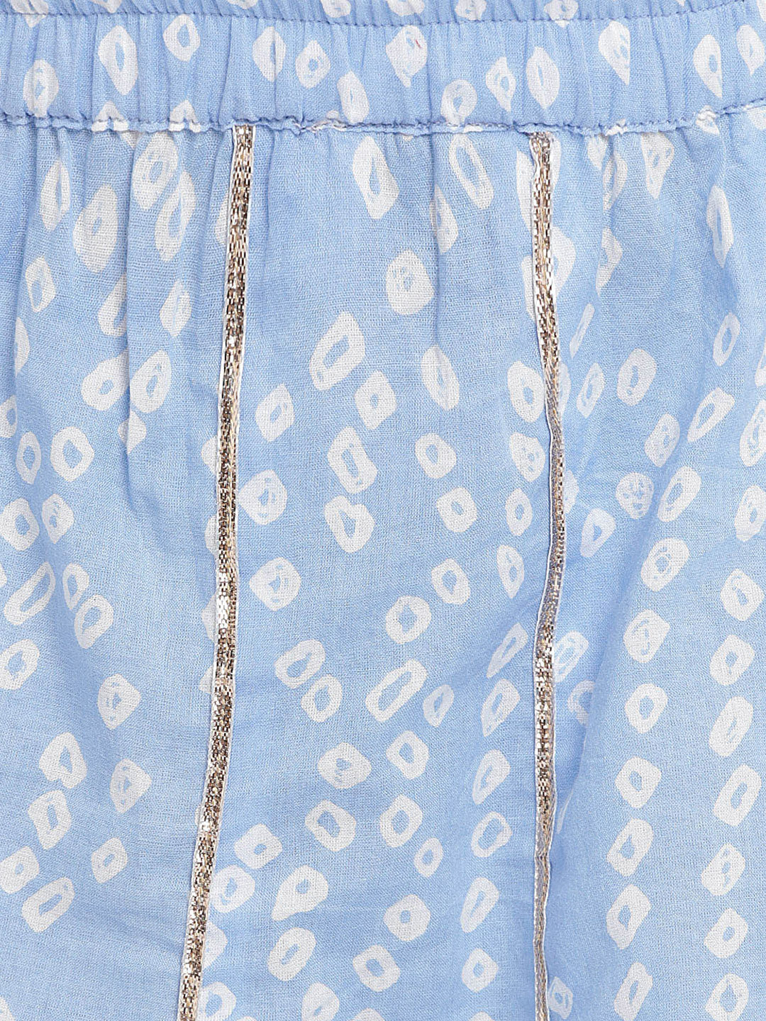 Bitiya by Bhama Blue & White Ready to Wear Lehenga with Blouse