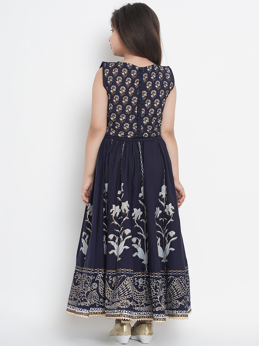 Bitiya by Bhama Navy Blue Ready to Wear Lehenga with Blouse