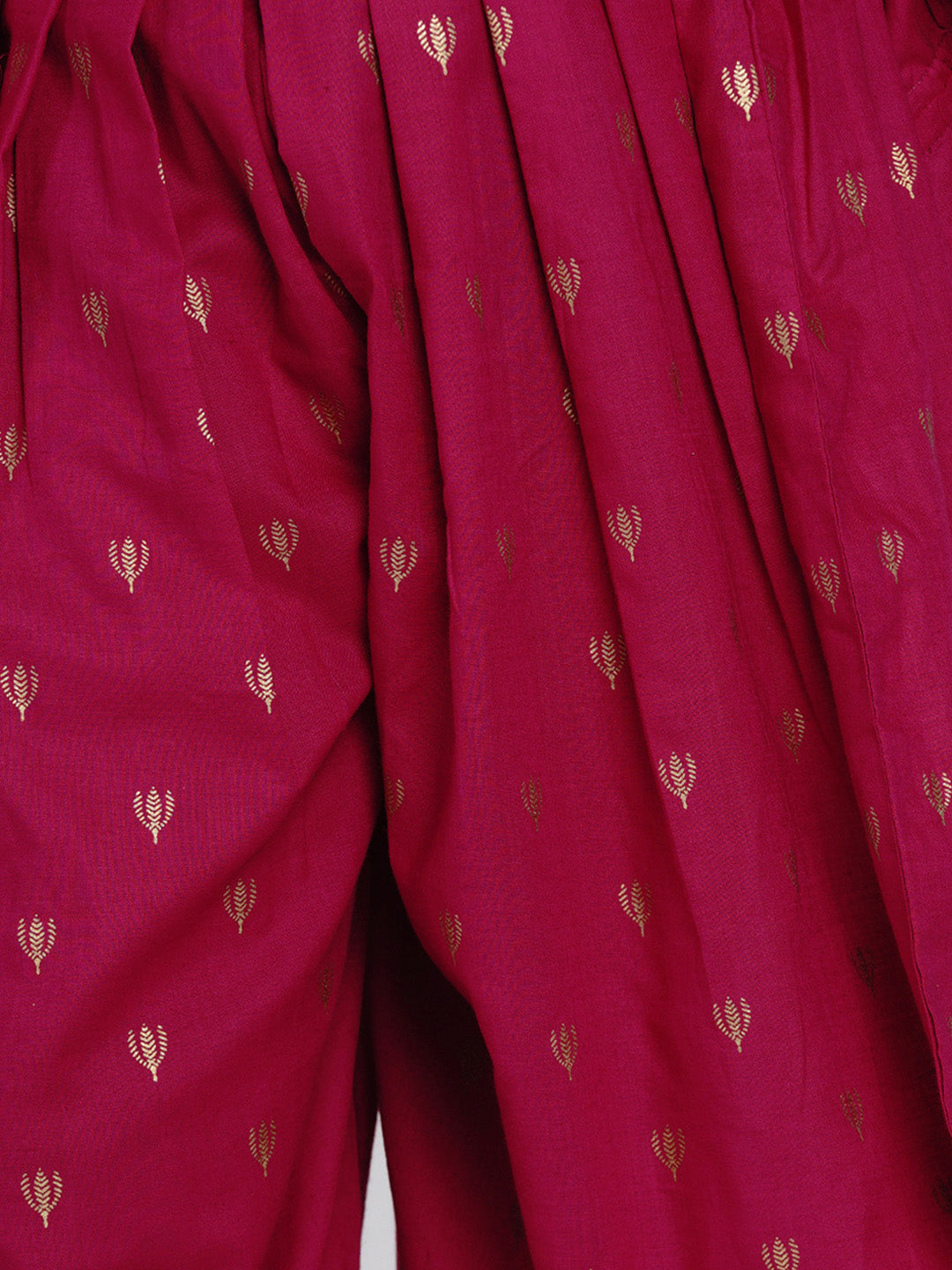 Bitiya by Bhama Girls Magenta Printed Kurti with Dhoti Pants