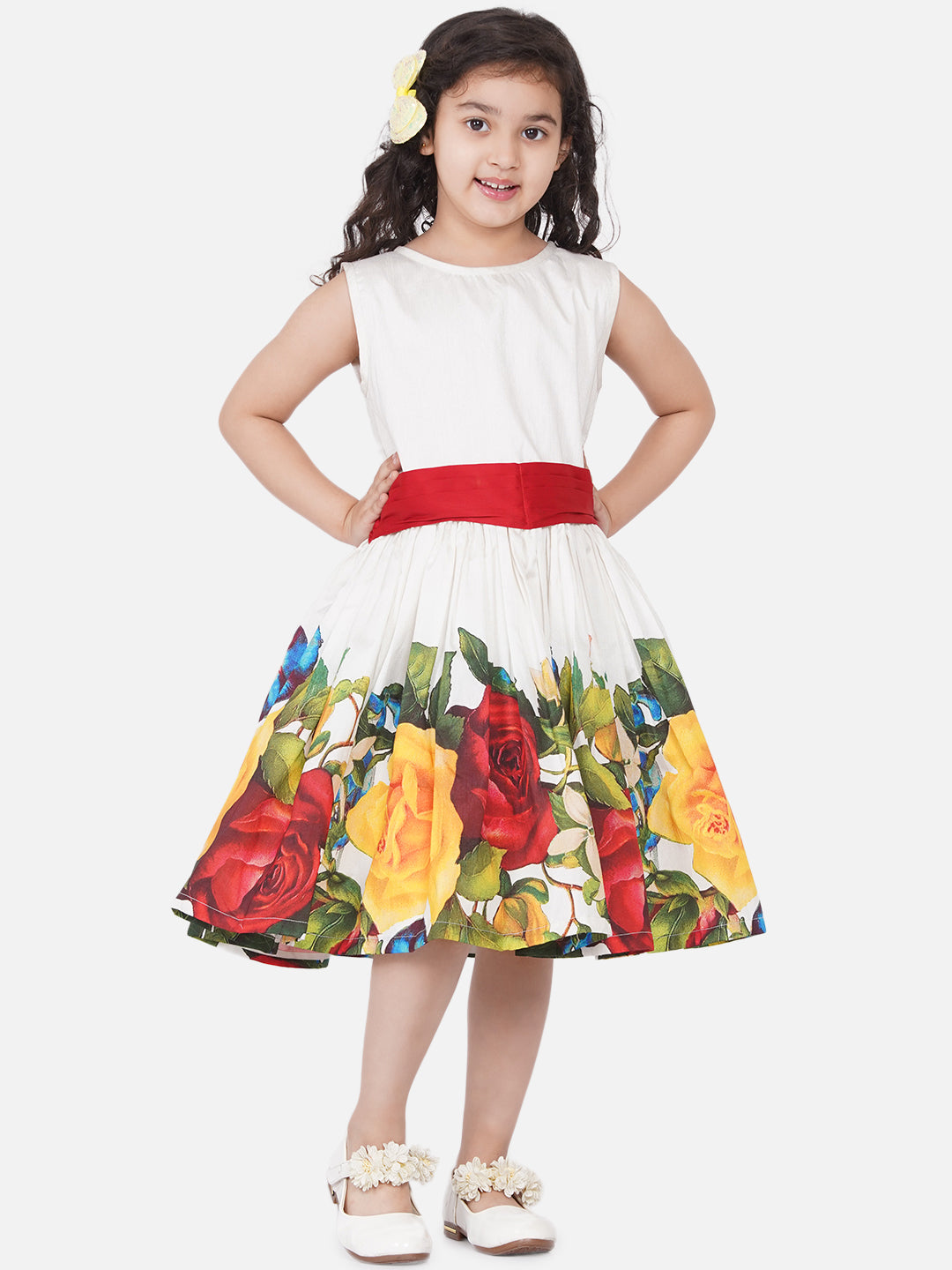 Bitiya By Bhama Off White Party Dress