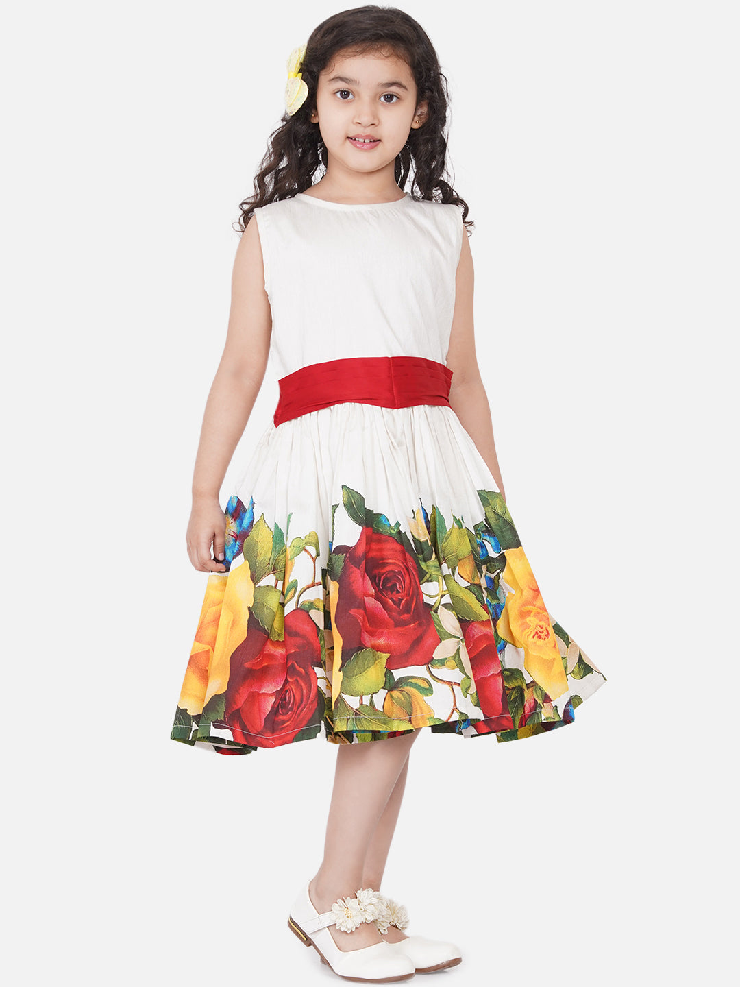 Bitiya By Bhama Off White Party Dress