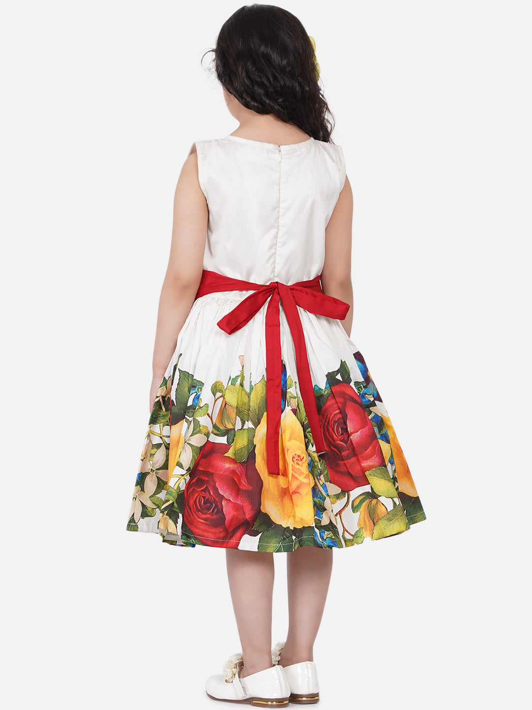 Bitiya By Bhama Off White Party Dress