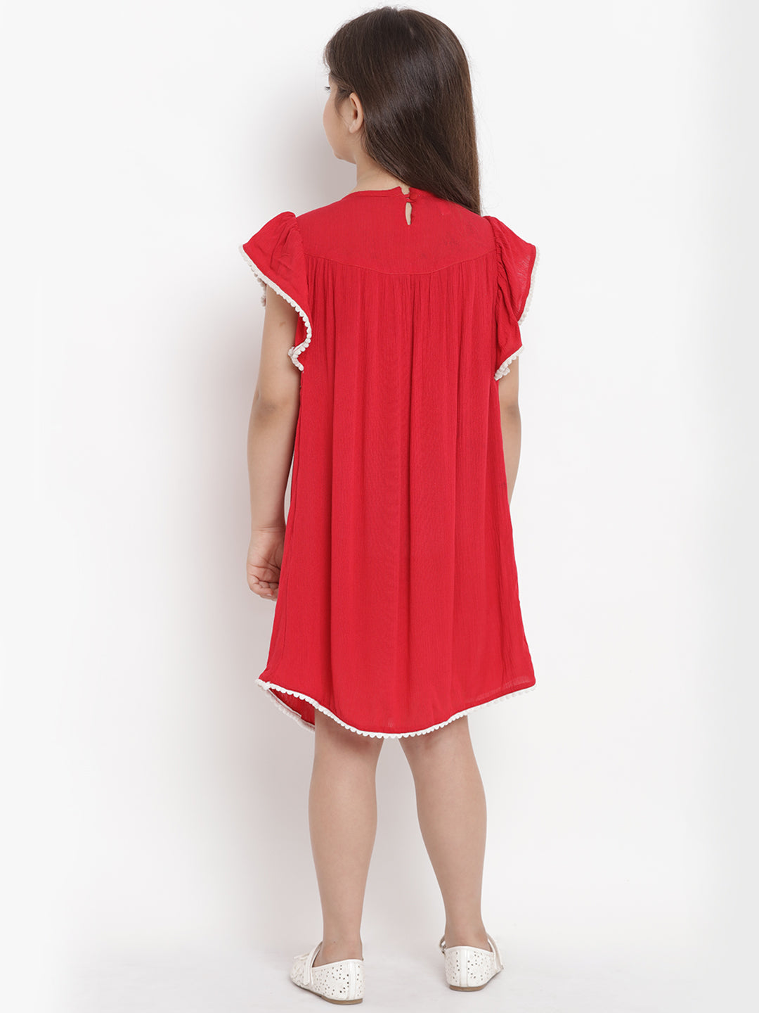 Bitiya By Bhama Girls Red A-Line Dress