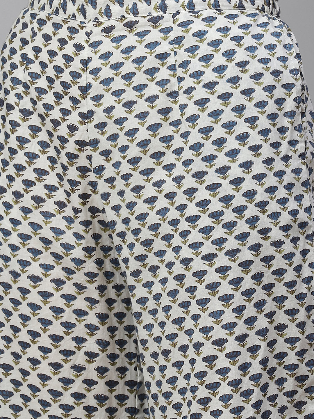 Blue & White Printed Kurta with Palazzos