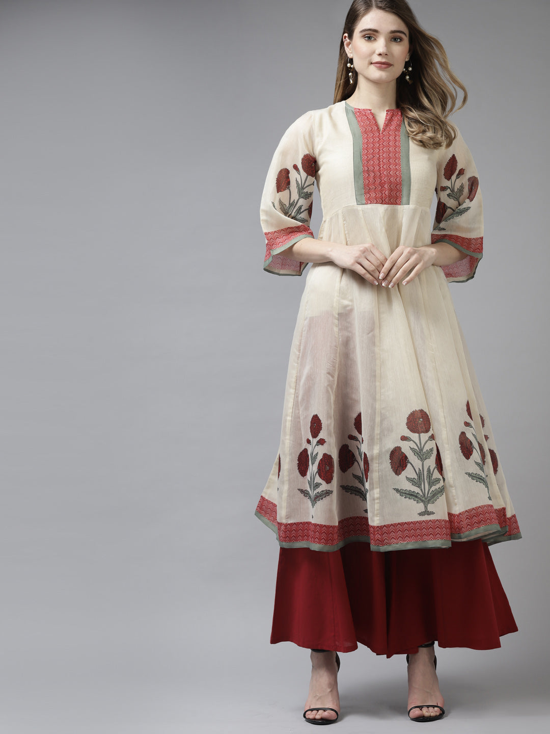 Anarkali Kurta Set with Dupatta for Women