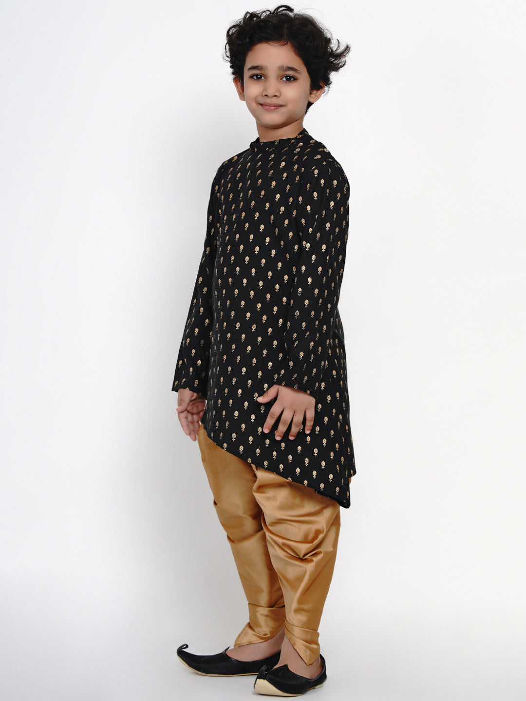 Buy Vastramay Full Sleeves Motif Design Sherwani With Cowl Dhoti Pants  Golden for Boys 56Years Online in India Shop at FirstCrycom  9977188