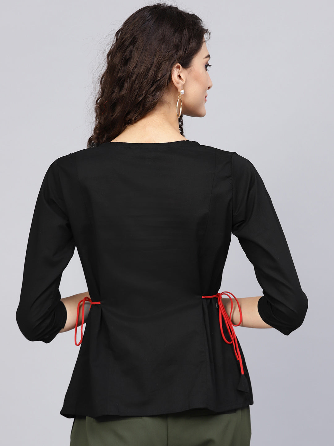 Bhama Couture Women Black Solid Top