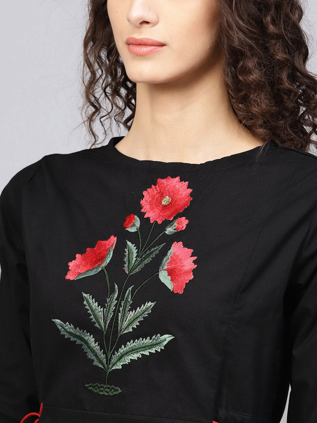 Bhama Couture Women Black Solid Top