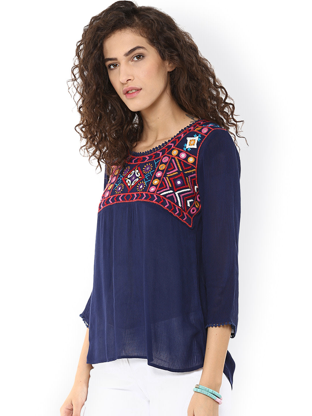 Bhama Couture Navy Top