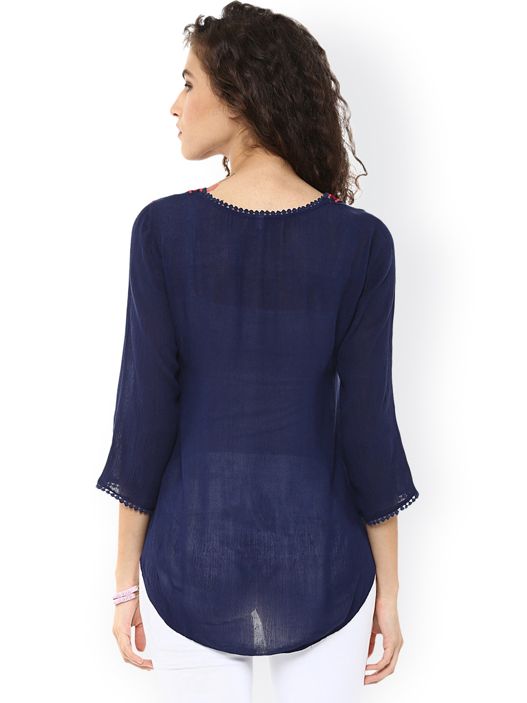 Bhama Couture Navy Top