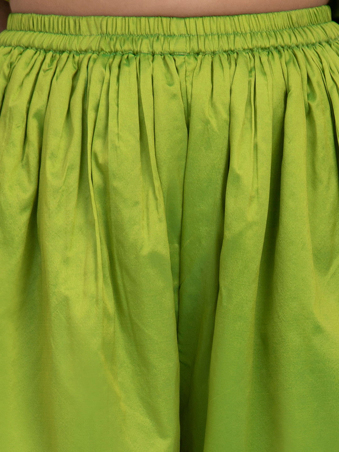 Bitiya By Bhama Girls Green-Printed Kurta And Dhoti Pants With Dupatta