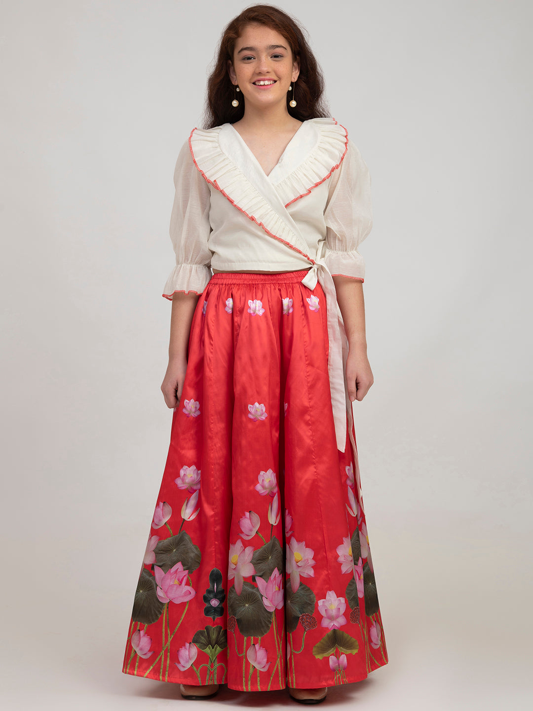 Red Lehenga for Kids