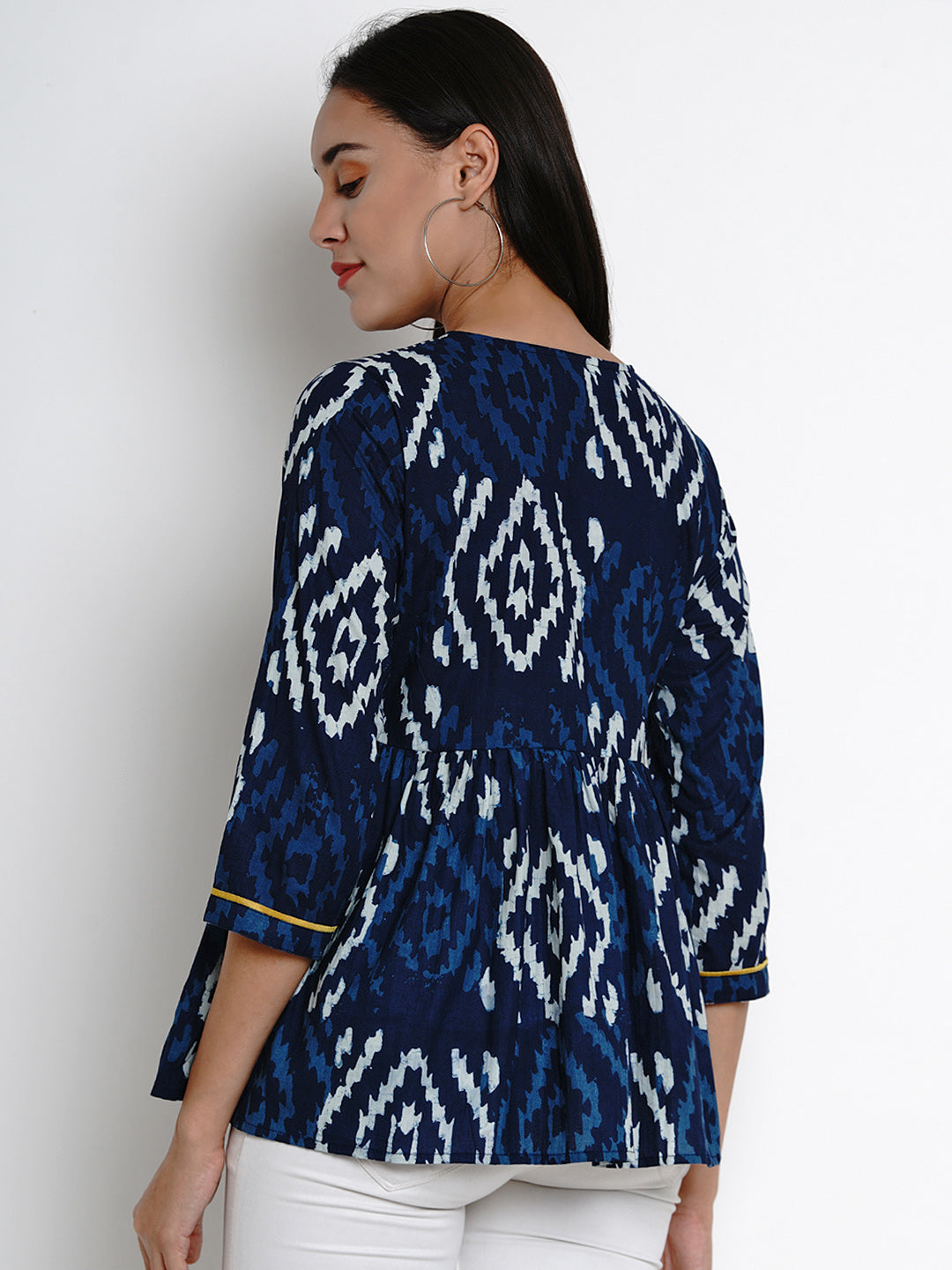 Bhama Couture Blue Printed Top
