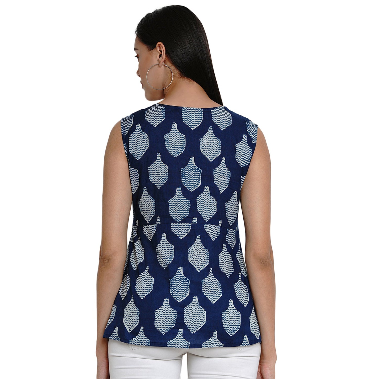 Bhama Couture Blue Printed Top