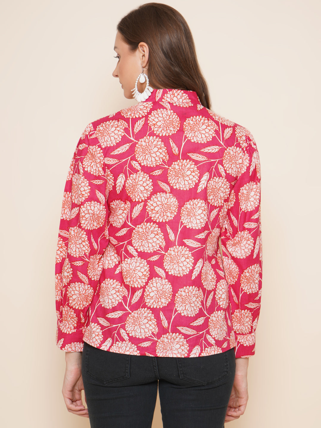Bhama Couture Pink Floral Printed Top