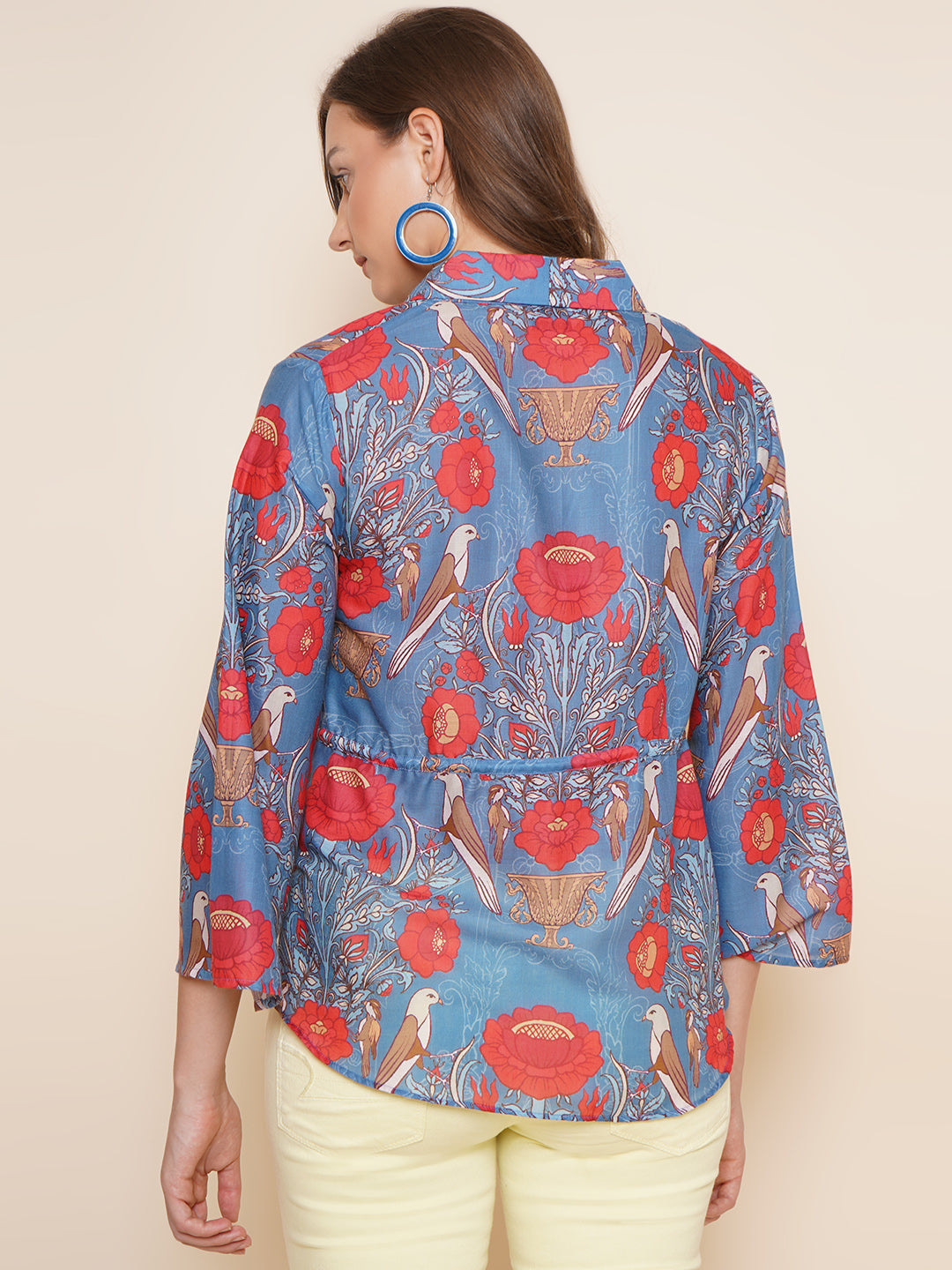 Bhama Couture Blue Printed Top