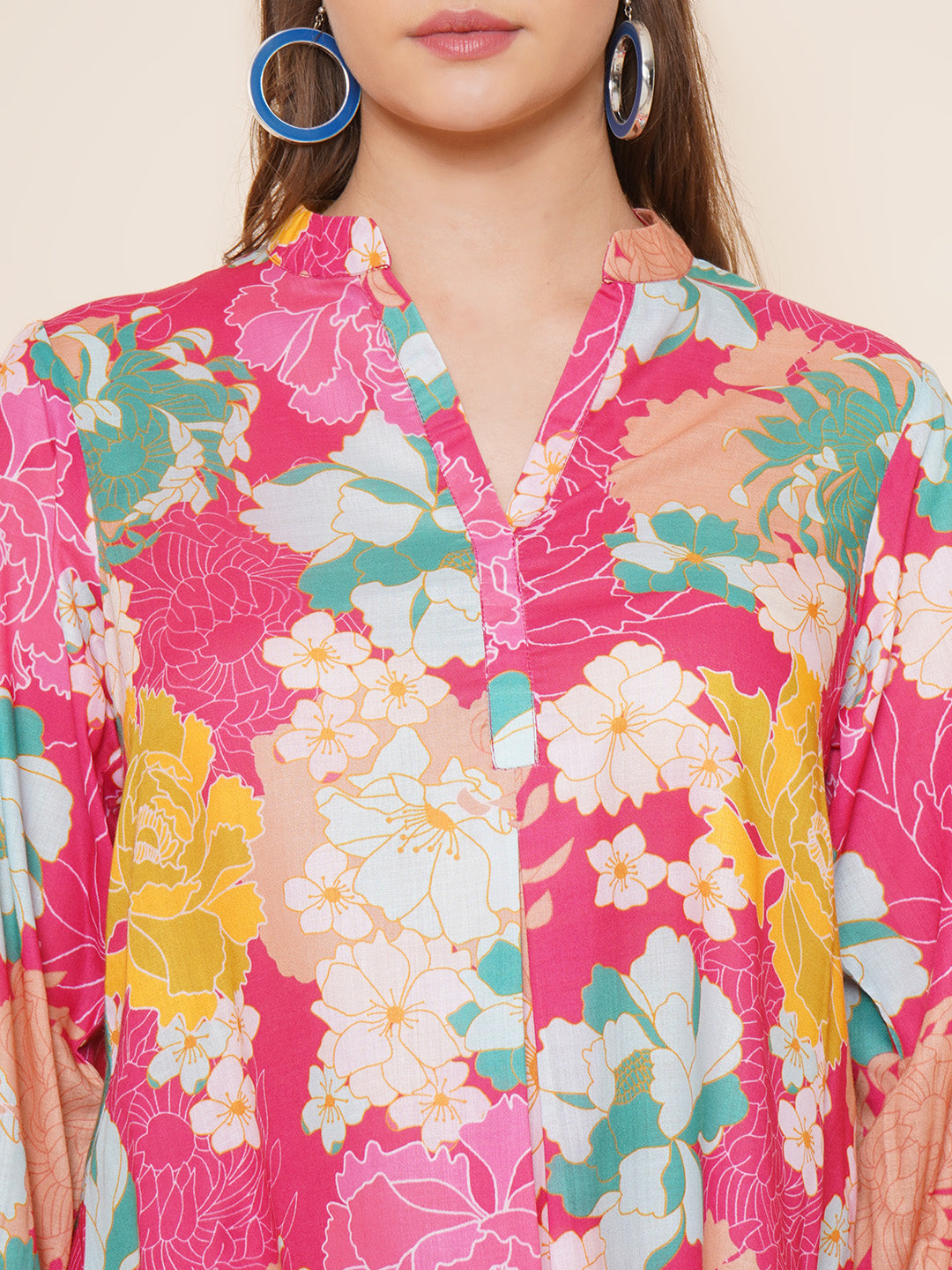 Bhama Couture Pink Floral Printed Top