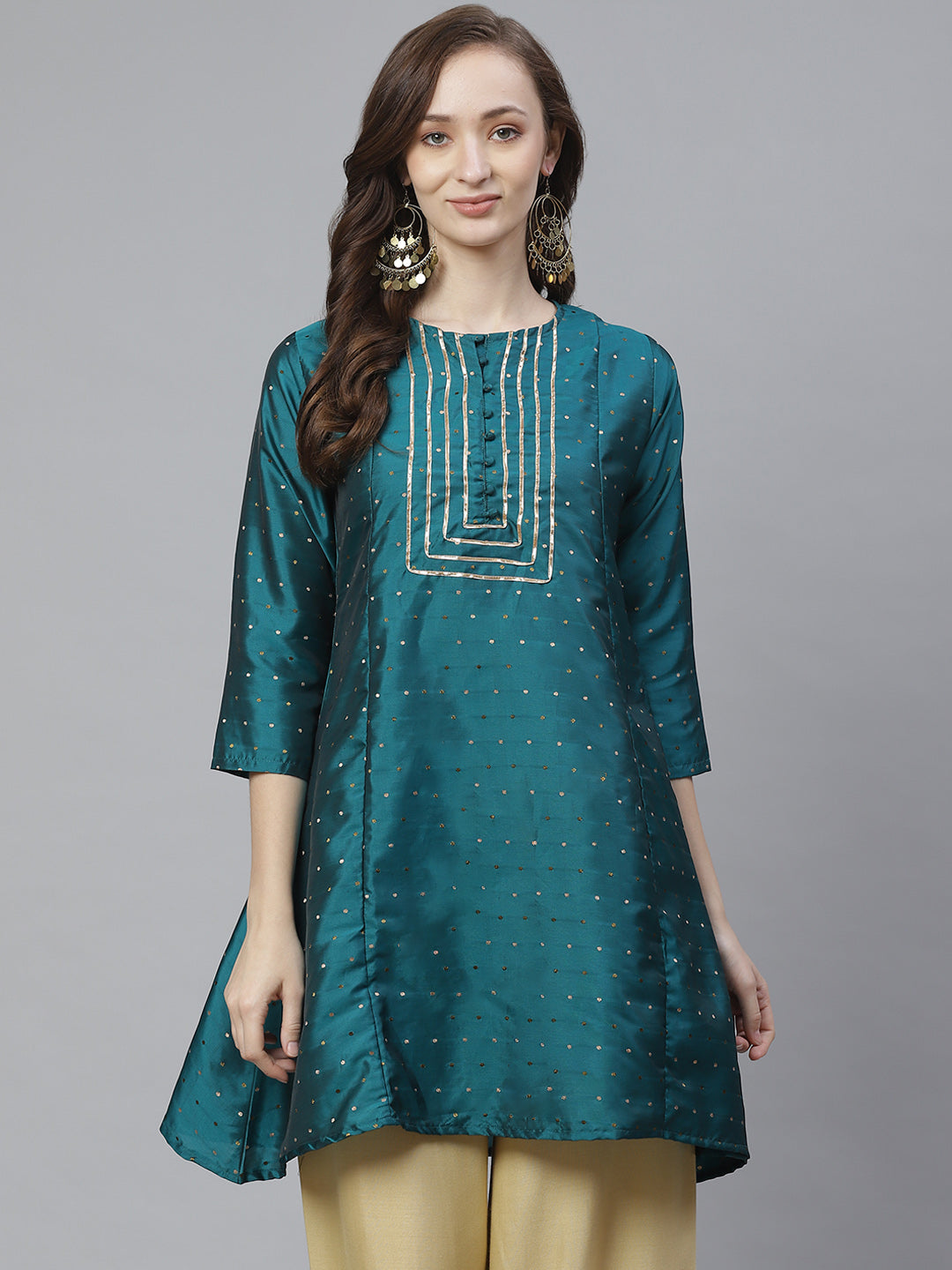 Bhama Couure Green Ethnic Tunic