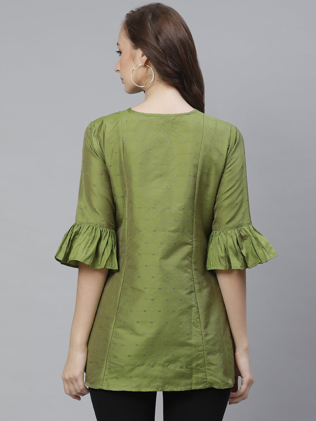 Bhama Couture Pista Green Tunic