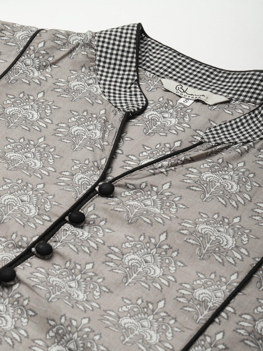 Bhama Couture Grey Printed Tunic