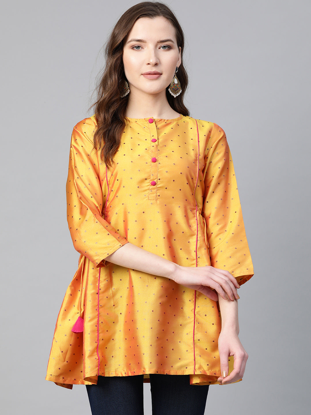 Bhama Couture Mustard Ethnic Tunic