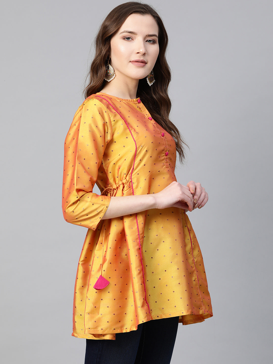Bhama Couture Mustard Ethnic Tunic