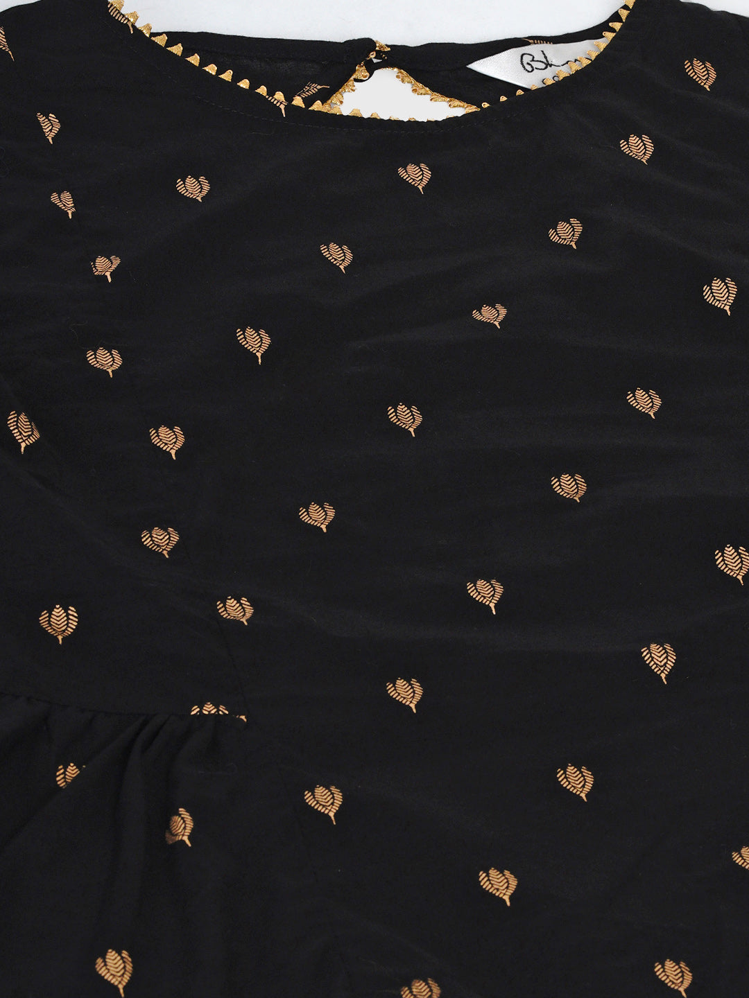 Bhama Couture Black Printed Tunic